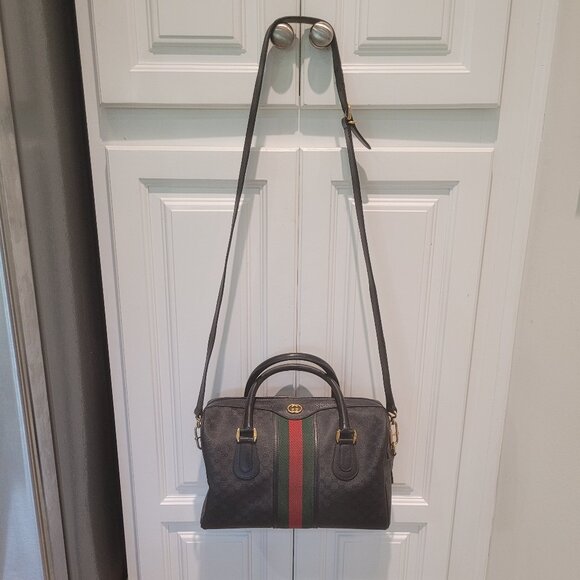 ***SOLD***GUCCI* SHERRY LINE*VERY RARE* MICRO GG* HANDBAG* & CROSSBODY STRAP - Picture 15 of 16